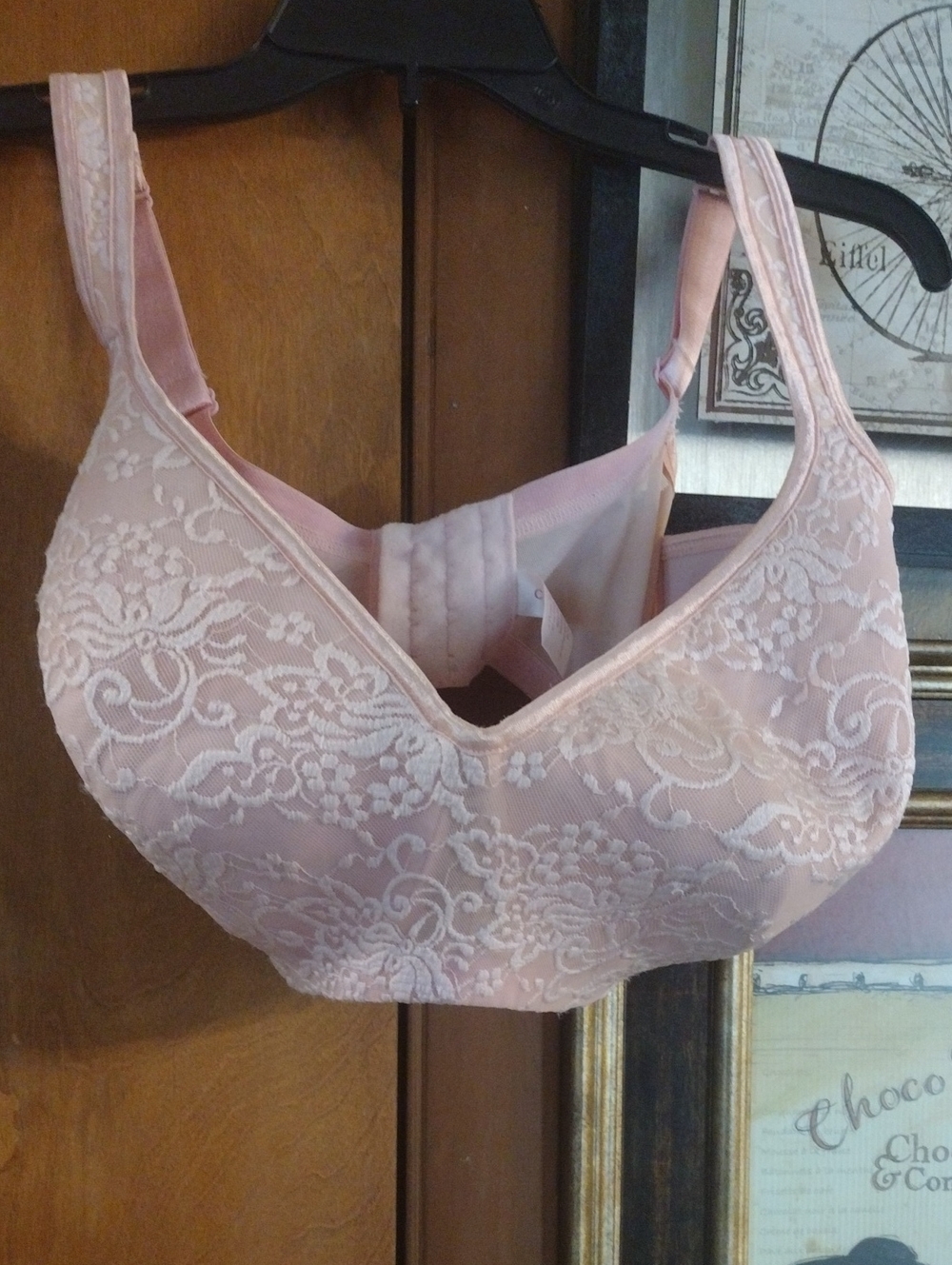Cacique Lace Wireless Bra - Light Pink